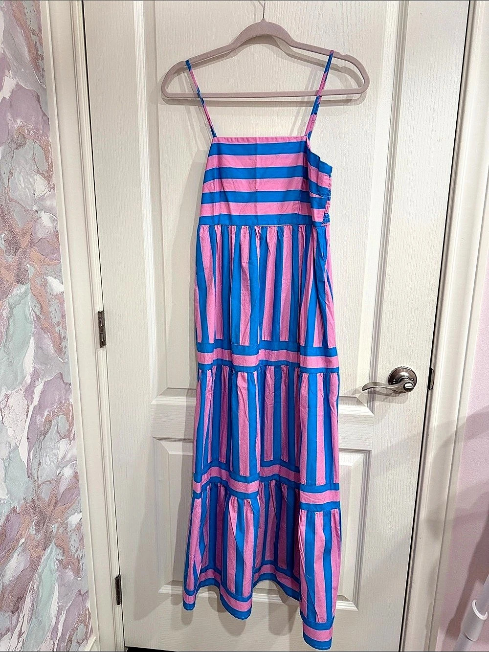 Maxi Dress Blue & Pink